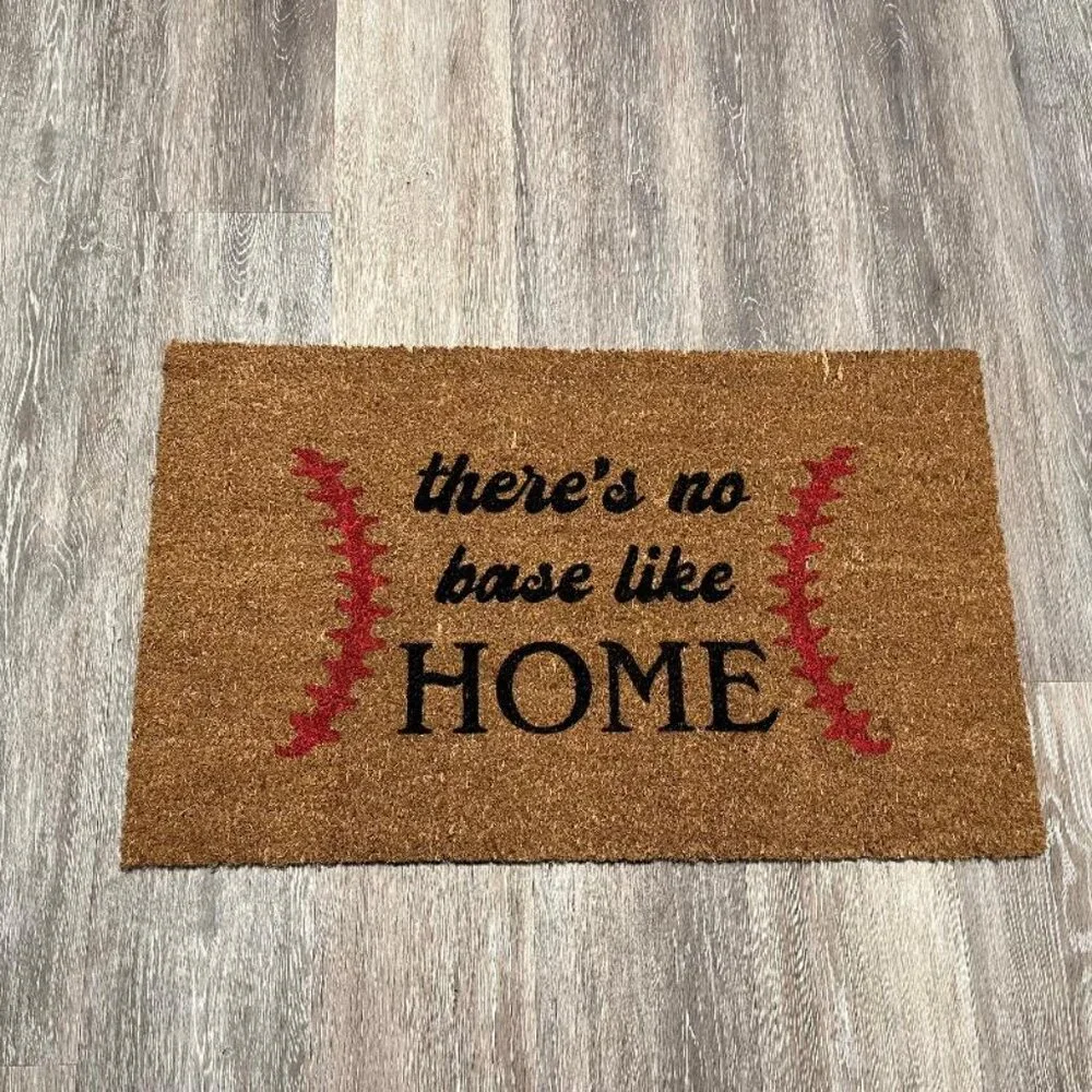 No Base Like Home decorative coir doormat